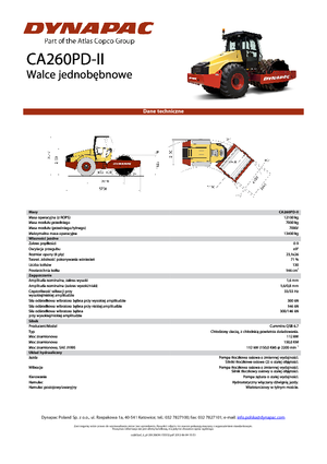Compattatori stradali vibranti monotamburo Dynapac CA 260 PD-II