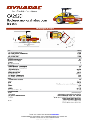 Compattatori stradali vibranti monotamburo Dynapac CA 262 D