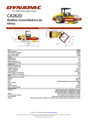 Compattatori stradali vibranti monotamburo Dynapac CA 262 D
