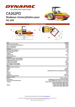 Compattatori stradali vibranti monotamburo Dynapac CA 262 PD