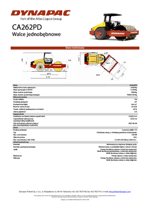Compattatori stradali vibranti monotamburo Dynapac CA 262 PD
