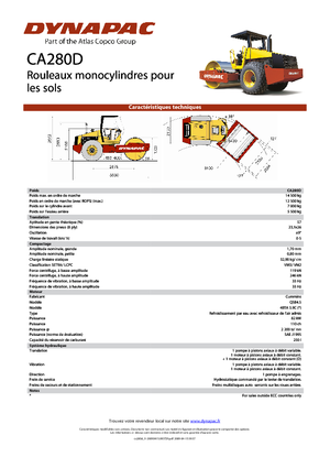 Compattatori stradali vibranti monotamburo Dynapac CA 280 D