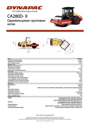 Compattatori stradali vibranti monotamburo Dynapac CA 280 D-II