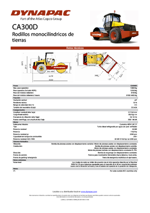Compattatori stradali vibranti monotamburo Dynapac CA 300 D