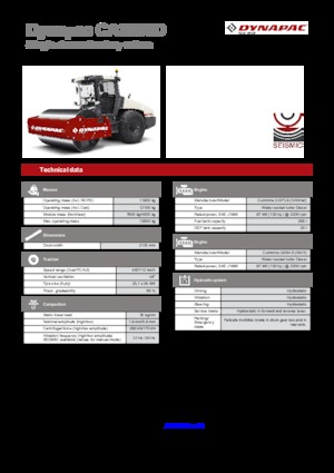 Compattatori stradali vibranti monotamburo Dynapac CA 3500 D