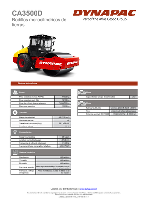 Compattatori stradali vibranti monotamburo Dynapac CA 3500 D