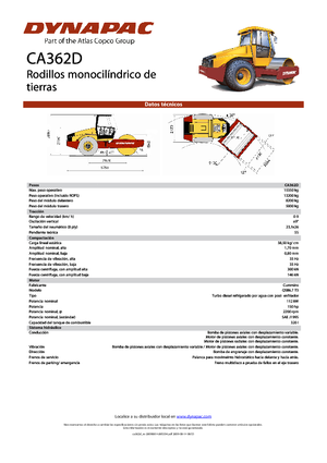 Compattatori stradali vibranti monotamburo Dynapac CA 362 D