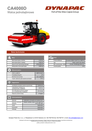 Compattatori stradali vibranti monotamburo Dynapac CA 4000 D