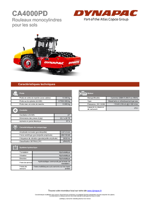 Compattatori stradali vibranti monotamburo Dynapac CA 4000 PD