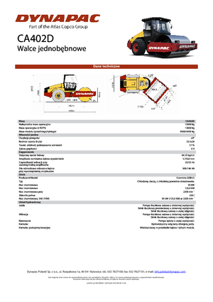 Compattatori stradali vibranti monotamburo Dynapac CA 402 D