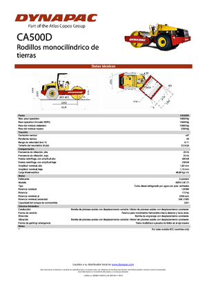 Compattatori stradali vibranti monotamburo Dynapac CA 500 D