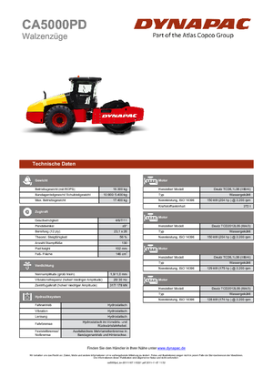 Compattatori stradali vibranti monotamburo Dynapac CA 5000 PD