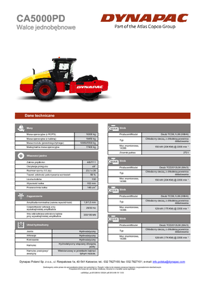 Compattatori stradali vibranti monotamburo Dynapac CA 5000 PD