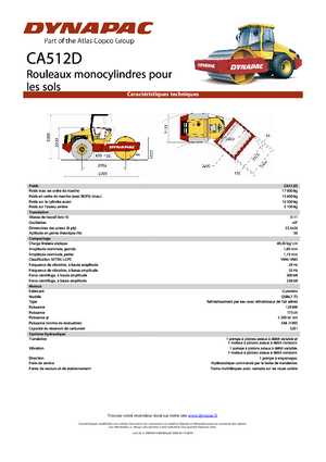 Compattatori stradali vibranti monotamburo Dynapac CA 512 D