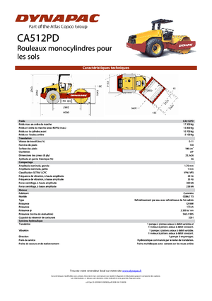 Compattatori stradali vibranti monotamburo Dynapac CA 512 PD