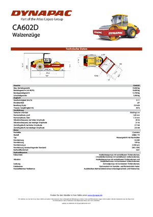 Compattatori stradali vibranti monotamburo Dynapac CA 602 D
