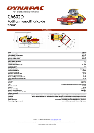 Compattatori stradali vibranti monotamburo Dynapac CA 602 D