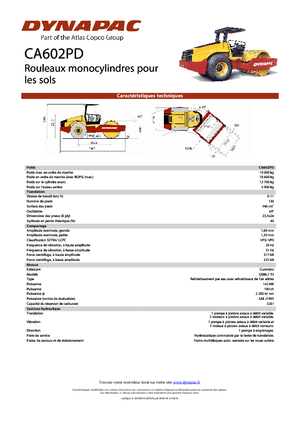 Compattatori stradali vibranti monotamburo Dynapac CA 602 PD
