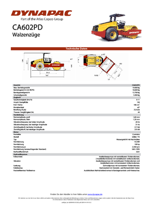 Compattatori stradali vibranti monotamburo Dynapac CA 602 PD