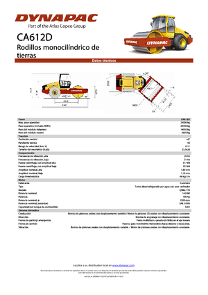 Compattatori stradali vibranti monotamburo Dynapac CA 612 D