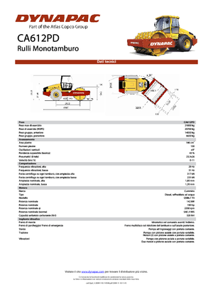 Compattatori stradali vibranti monotamburo Dynapac CA 612 PD