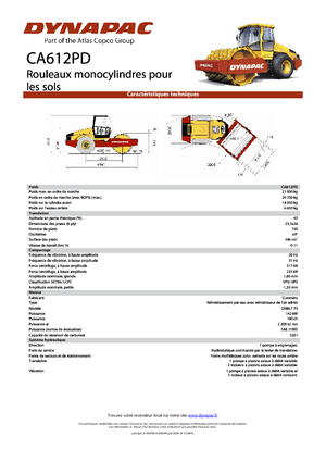 Compattatori stradali vibranti monotamburo Dynapac CA 612 PD