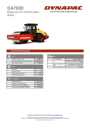 Compattatori stradali vibranti monotamburo Dynapac CA 702 D