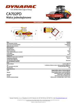 Compattatori stradali vibranti monotamburo Dynapac CA 702 PD