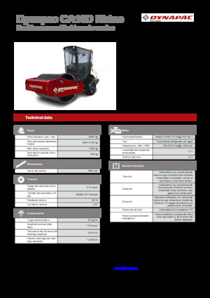 Compattatori stradali vibranti monotamburo Dynapac CA15D Rhino