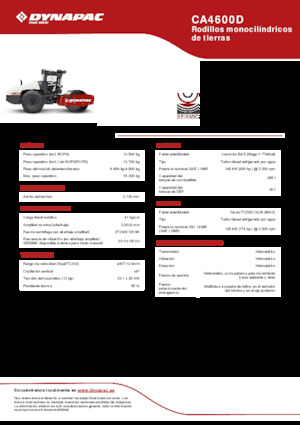 Compattatori stradali vibranti monotamburo Dynapac CA4600D