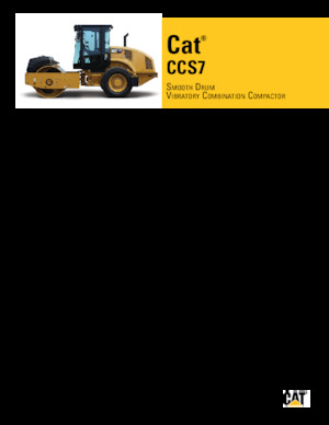Compattatori stradali vibranti monotamburo Caterpillar CCS7