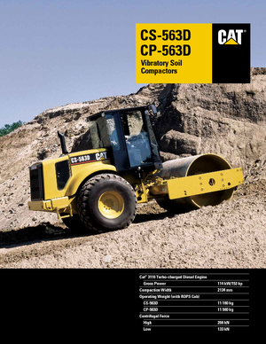 Compattatori stradali vibranti monotamburo Caterpillar CS 563 D