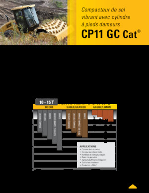 Compattatori stradali vibranti monotamburo Caterpillar CP11GC
