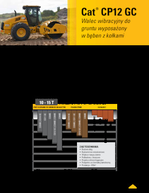 Compattatori stradali vibranti monotamburo Caterpillar CP12GC