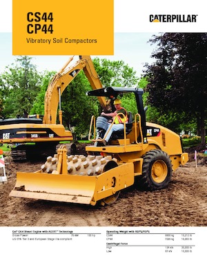 Compattatori stradali vibranti monotamburo Caterpillar CS44