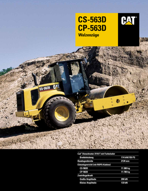 Compattatori stradali vibranti monotamburo Caterpillar CS 563 D