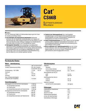 Compattatori stradali vibranti monotamburo Caterpillar CS66B