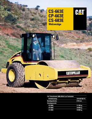 Compattatori stradali vibranti monotamburo Caterpillar CS 663 E