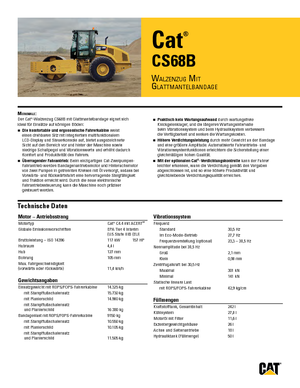 Compattatori stradali vibranti monotamburo Caterpillar CS68B