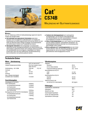 Compattatori stradali vibranti monotamburo Caterpillar CS74B