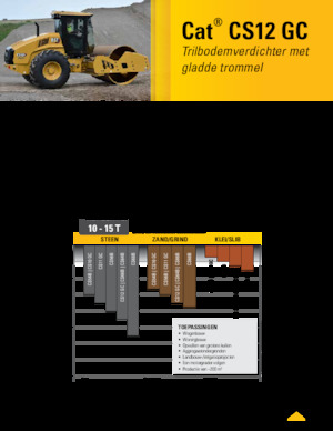 Compattatori stradali vibranti monotamburo Caterpillar CS12GC