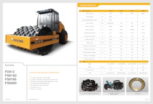 Compattatori stradali vibranti monotamburo Foton Lovol FS818S