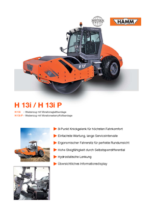 Compattatori stradali vibranti monotamburo Hamm H 13i