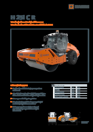 Compattatori stradali vibranti monotamburo Hamm H 25i C R