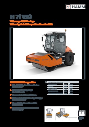 Compattatori stradali vibranti monotamburo Hamm H 7i VIO