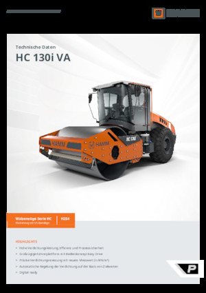 Compattatori stradali vibranti monotamburo Hamm HC 130i VA