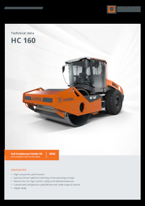 Compattatori stradali vibranti monotamburo Hamm HC 160