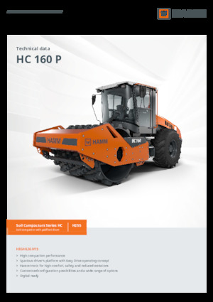 Compattatori stradali vibranti monotamburo Hamm HC 160 P