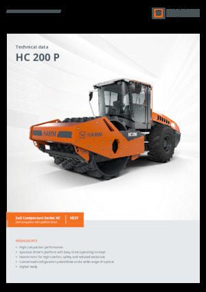 Compattatori stradali vibranti monotamburo Hamm HC 200 P