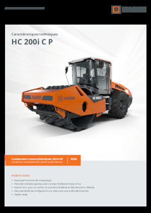 Compattatori stradali vibranti monotamburo Hamm HC 200i C P